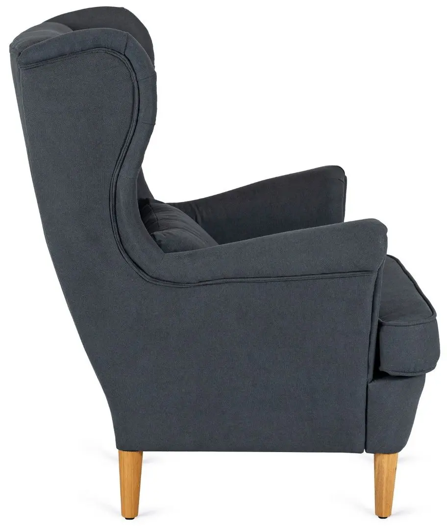 Fotoliu cu puf Mebel Elite Evan 2 (Grey/Natural Oak) - 7