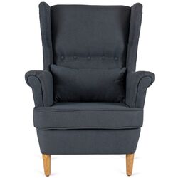 Fotoliu cu puf Mebel Elite Evan 2 (Grey/Natural Oak) Thumb