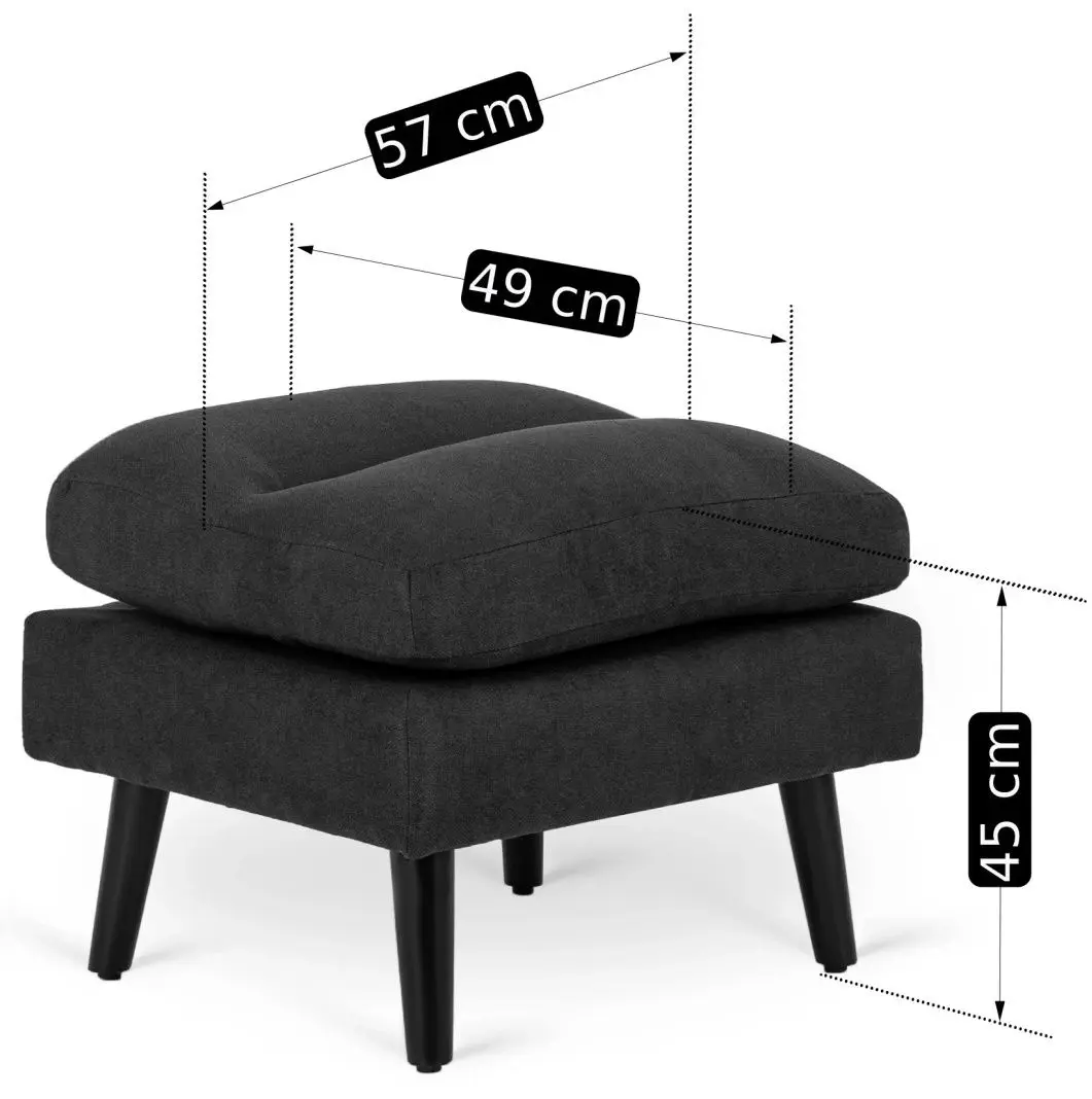 Кресло с пуфом Mebel Elite Henry (Black)