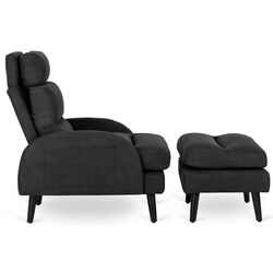 Кресло с пуфом Mebel Elite Henry (Black) Thumb