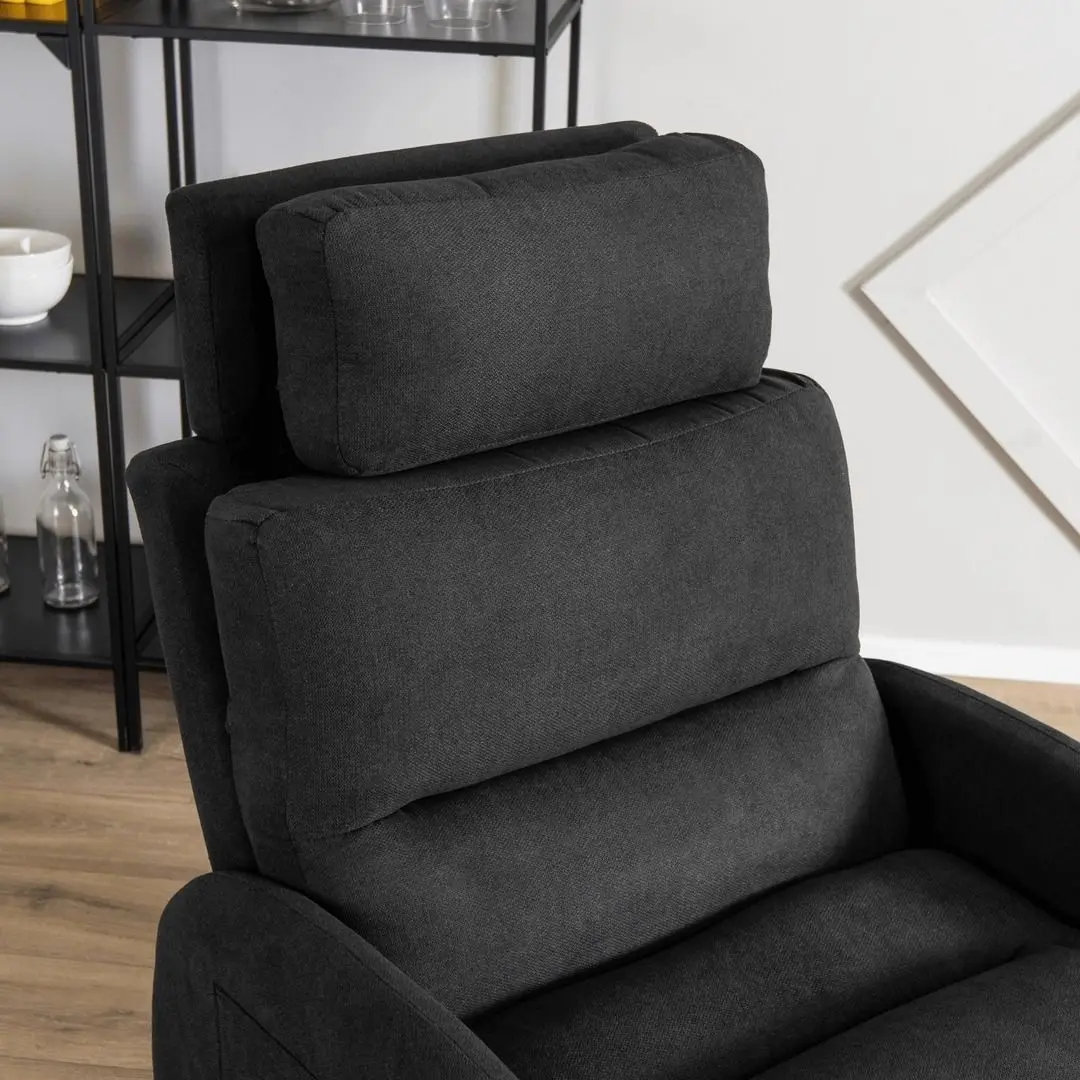 Кресло с пуфом Mebel Elite Henry (Black)