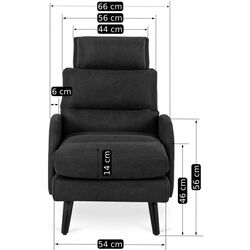 Кресло с пуфом Mebel Elite Henry (Black) Thumb