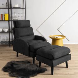 Fotoliu cu puf Mebel Elite Henry (Black)