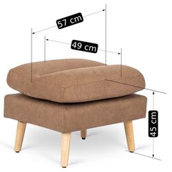 Кресло с пуфом Mebel Elite Henry (Brown/Beech) Thumb