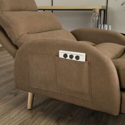 Кресло с пуфом Mebel Elite Henry (Brown/Beech) Thumb