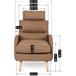 Кресло с пуфом Mebel Elite Henry (Brown/Beech) Thumb