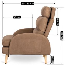 Кресло с пуфом Mebel Elite Henry (Brown/Beech) Thumb