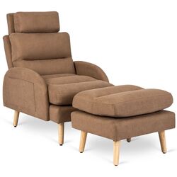 Кресло с пуфом Mebel Elite Henry (Brown/Beech) Thumb