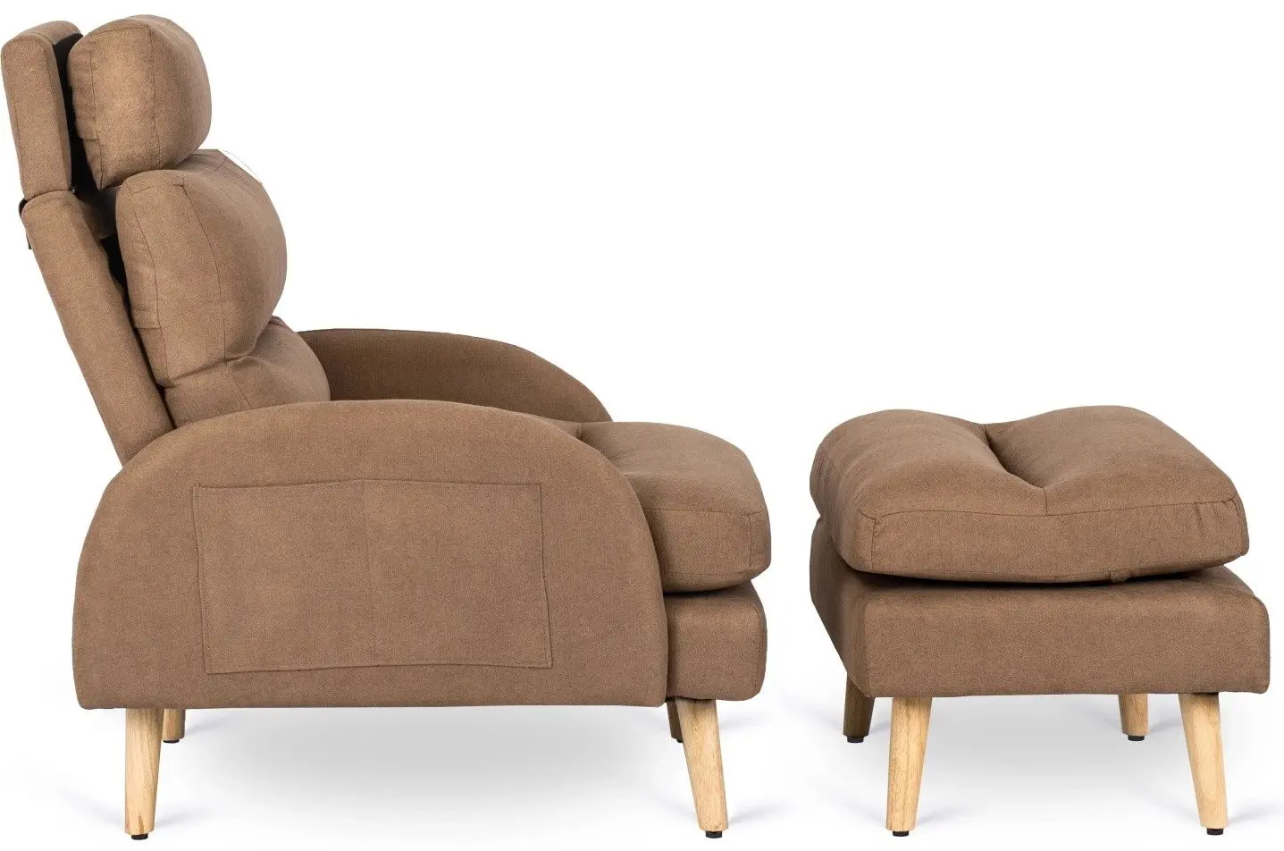 Кресло с пуфом Mebel Elite Henry (Brown/Beech) - 10