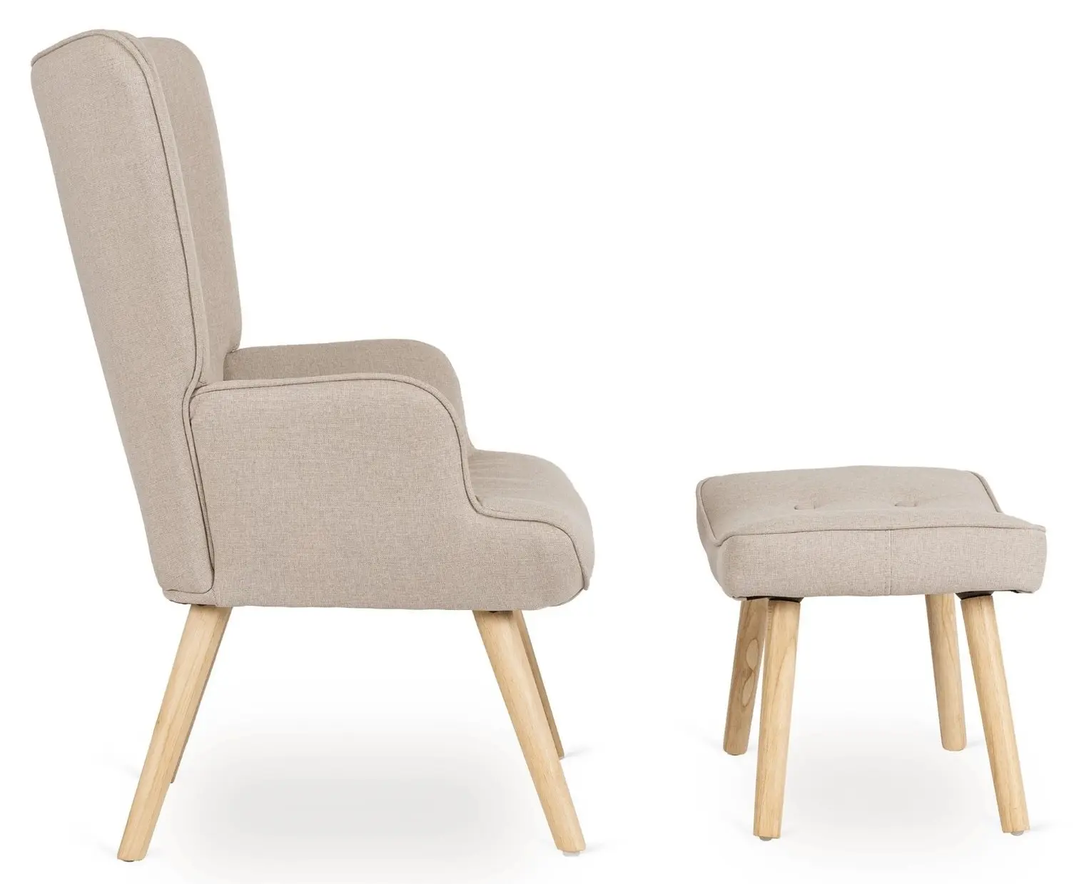 Кресло с пуфом Mebel Elite Lozano 2 (Beige)