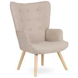 Кресло с пуфом Mebel Elite Lozano 2 (Beige) Thumb