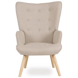 Кресло с пуфом Mebel Elite Lozano 2 (Beige) Thumb