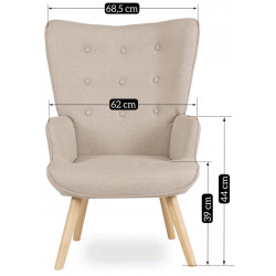 Кресло с пуфом Mebel Elite Lozano 2 (Beige) Thumb