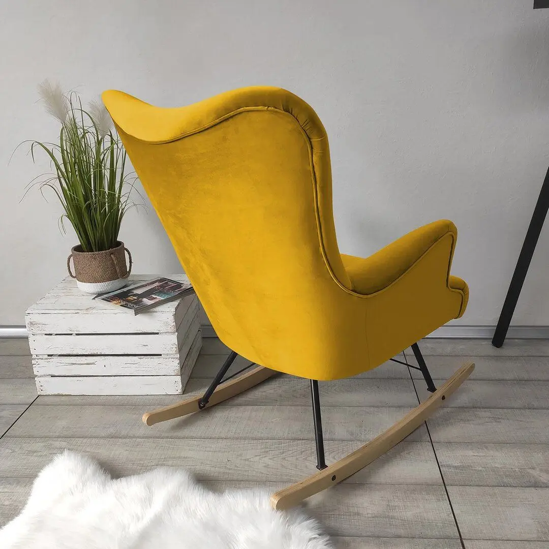 Кресло-качалка Mirjan24 Akcjusz (Mustard) - 4