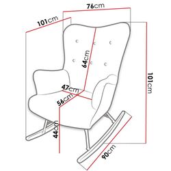 Кресло-качалка Mirjan24 Akcjusz (Mustard) Thumb