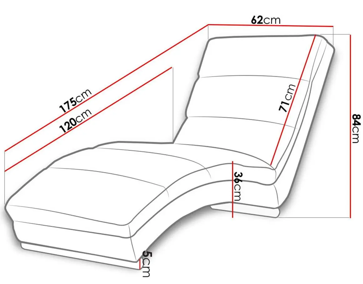 Sezlong moale Mirjan24 Laguna 60/Holiday (Black/Dark grey)