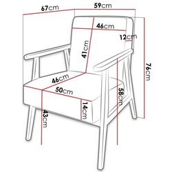 Кресло Mirjan24 Pawiva/Retro Poso 100 (Gray Light/Natural) Thumb