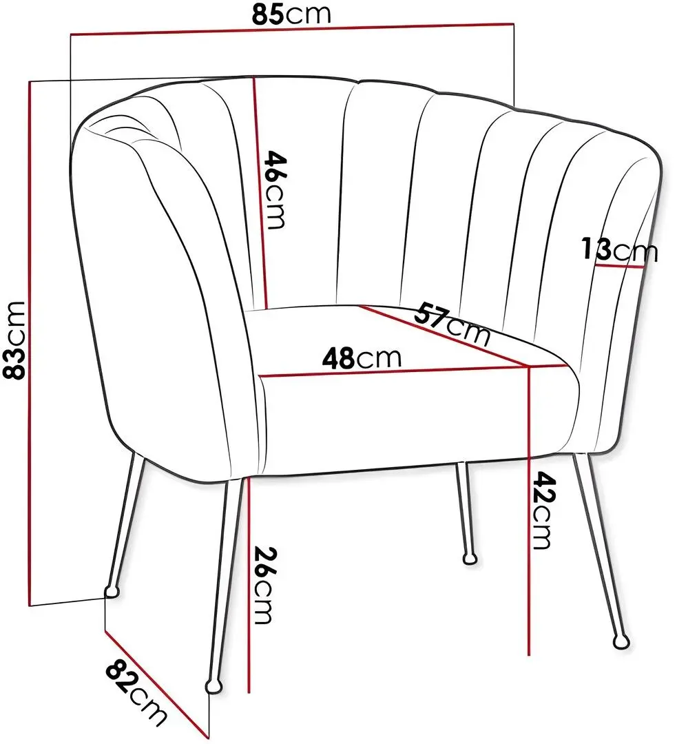Кресло Mirjan24 Rimilo/Giliali (Black/Gold) - 2
