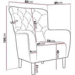 Fotoliu Mirjan24 Rufarn/Hemdal (Gray) Thumb
