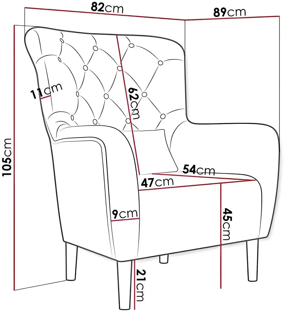 Fotoliu Mirjan24 Rufarn/Hemdal (Gray) - 2