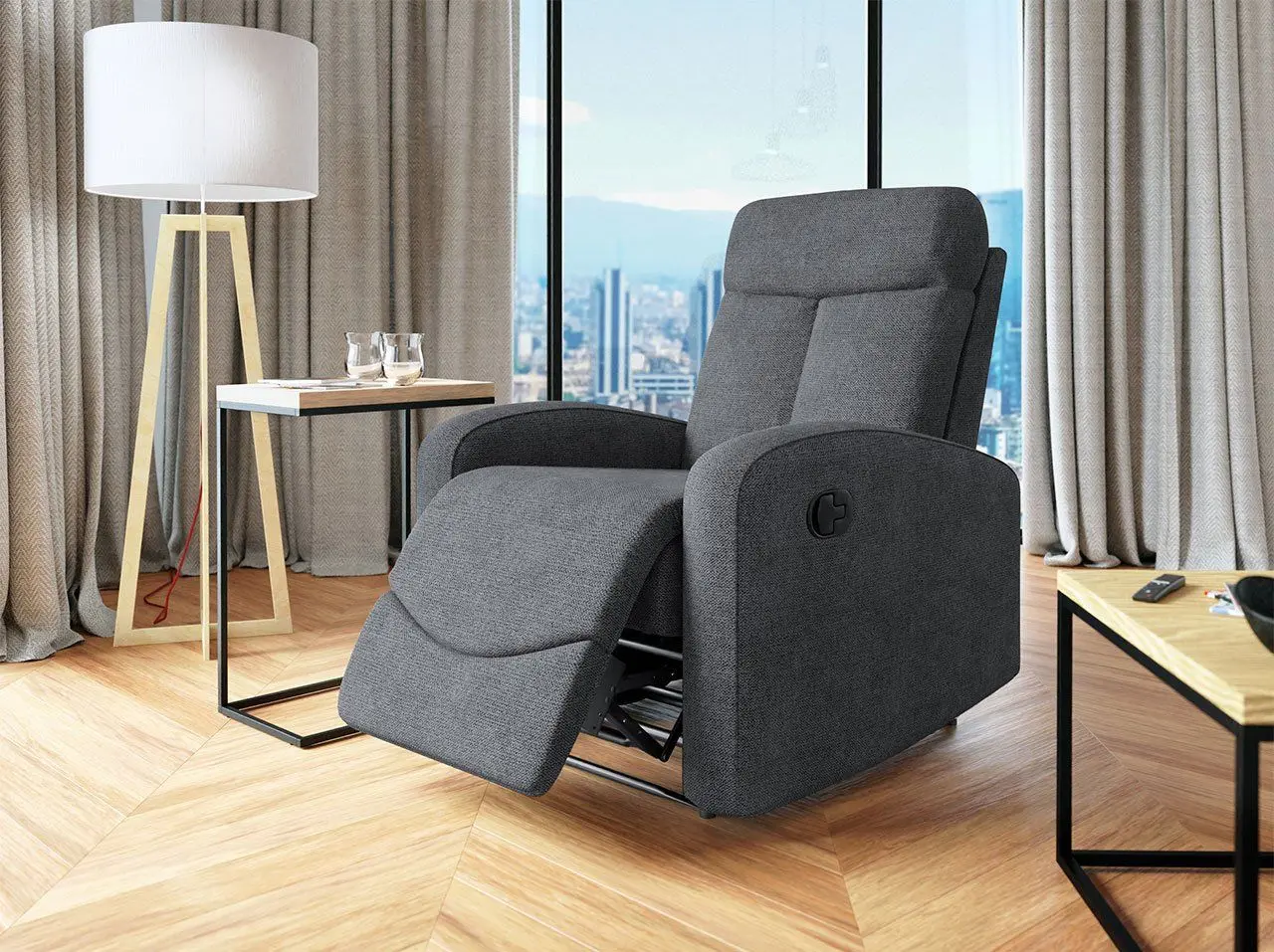 Fotoliu-recliner Mirjan24 Isco 1/Encanto 1R (Gray) - 4