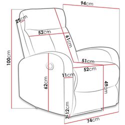 Fotoliu-recliner Mirjan24 Isco 1/Encanto 1R (Gray) Thumb