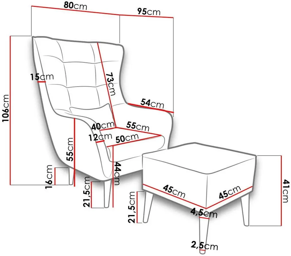 Fotoliu cu puf Mirjan24 Florence/Estjano (Yellow) - 2