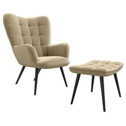 Fotoliu cu taburet Mirjan24 Ralikin/Gunar (Beige)