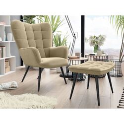 Fotoliu cu taburet Mirjan24 Ralikin/Gunar (Beige) Thumb