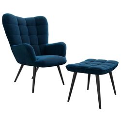 Fotoliu cu taburet Mirjan24 Ralikin/Gunar (Blue)