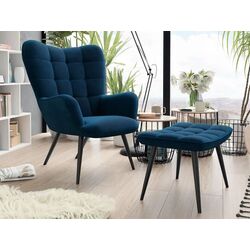 Кресло с табуретом Mirjan24 Ralikin/Gunar (Blue) Thumb