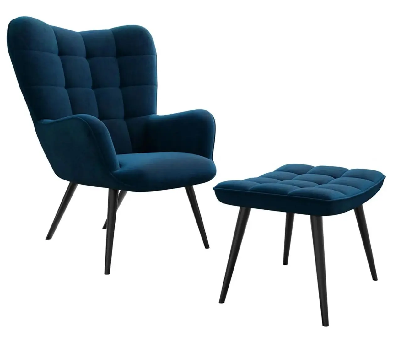 Кресло с табуретом Mirjan24 Ralikin/Gunar (Blue)