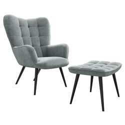 Fotoliu cu taburet Mirjan24 Ralikin/Gunar (Gray)