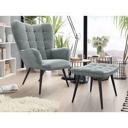 Fotoliu cu taburet Mirjan24 Ralikin/Gunar (Gray) Thumb