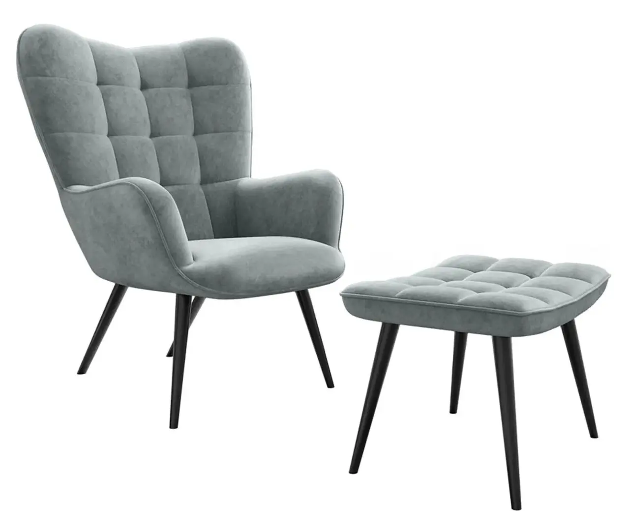 Fotoliu cu taburet Mirjan24 Ralikin/Gunar (Gray)