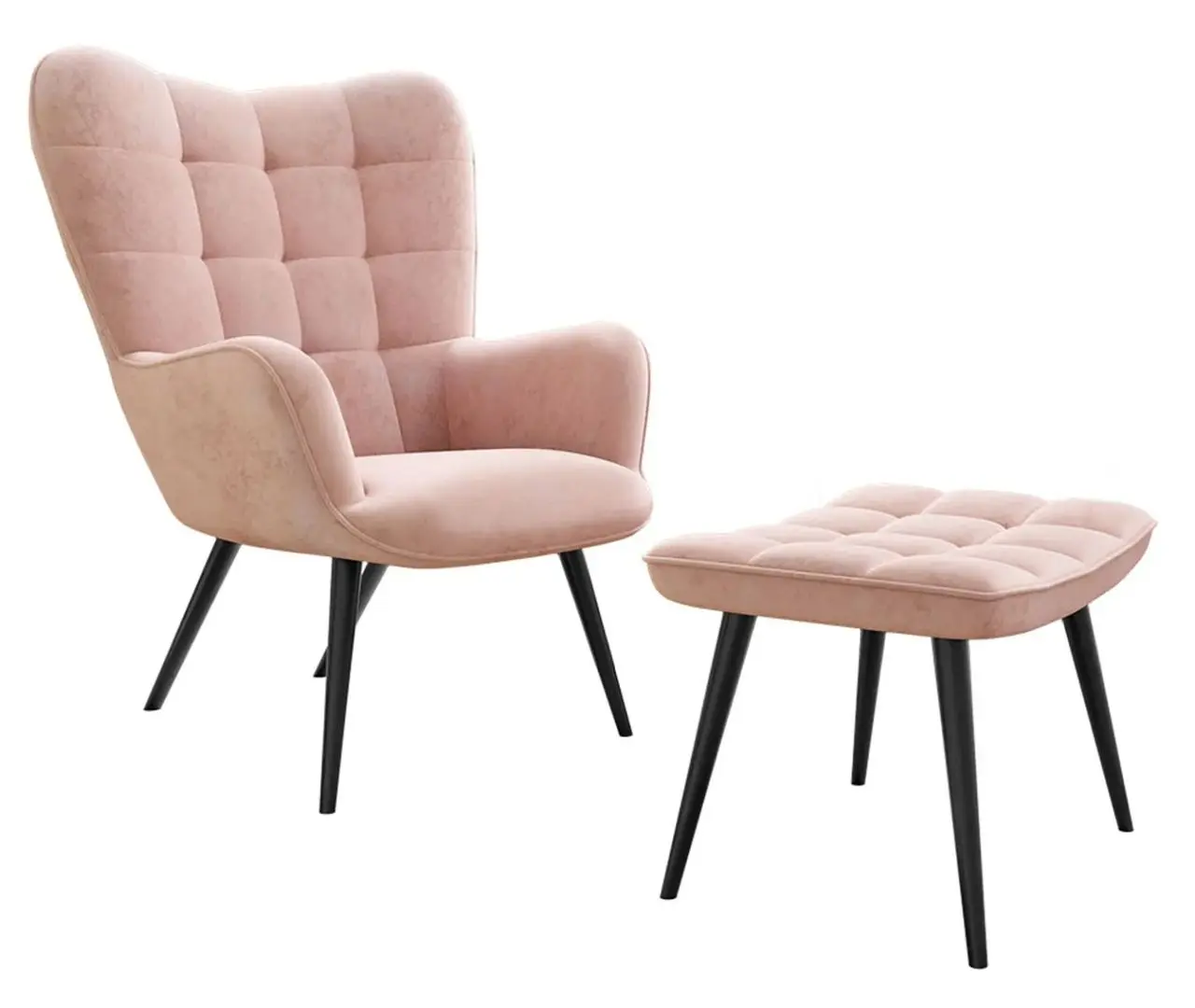 Fotoliu cu taburet Mirjan24 Ralikin/Gunar (Pink)