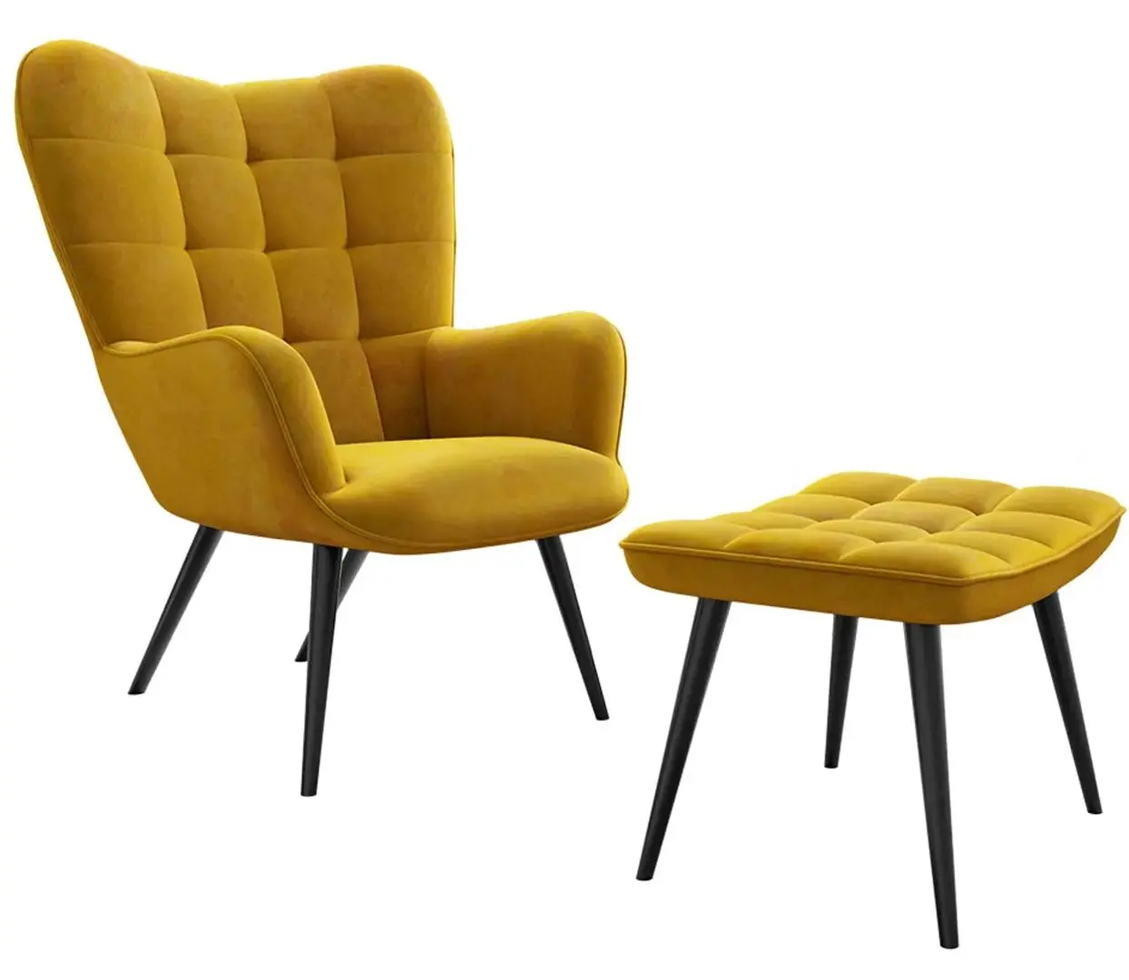 Fotoliu cu taburet Mirjan24 Ralikin/Gunar (Yellow)