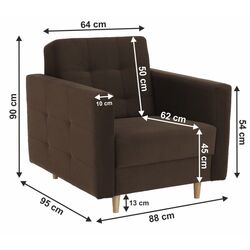 Fotoliu Mobhaus Amedia (Chocolate) Thumb