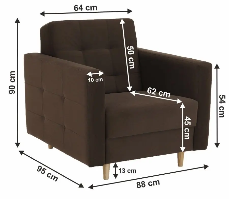 Fotoliu Mobhaus Amedia (Chocolate)