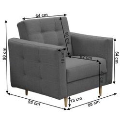 Fotoliu Mobhaus Amedia (Dark Gray) Thumb