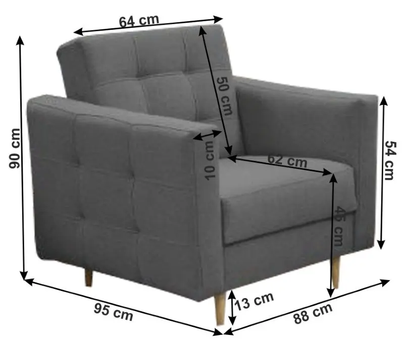 Fotoliu Mobhaus Amedia (Dark Gray)