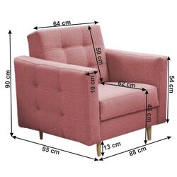 Fotoliu Mobhaus Amedia (Pink) Thumb
