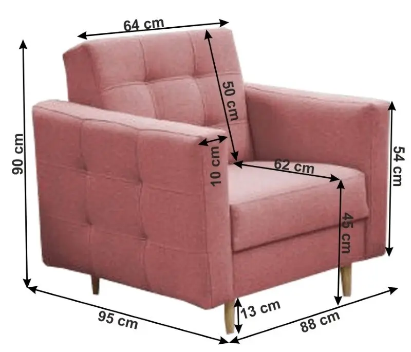 Fotoliu Mobhaus Amedia (Pink)