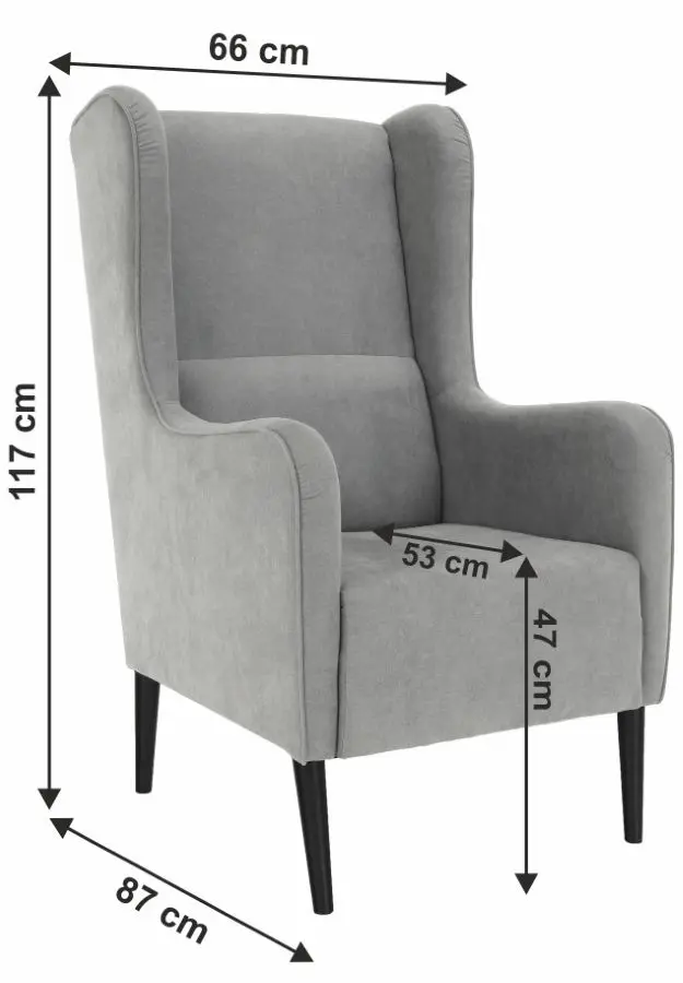 Fotoliu Mobhaus Bredly (Gray/Black) - 11