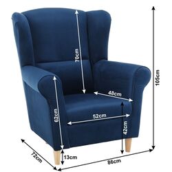 Fotoliu Mobhaus Charlot (Blue) Thumb