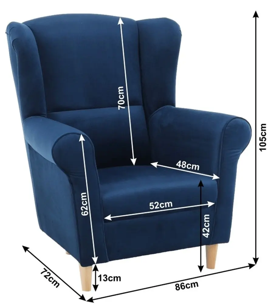 Fotoliu Mobhaus Charlot (Blue)