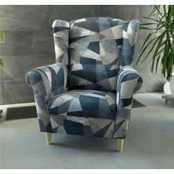 Fotoliu Mobhaus Charlot (Gray/Blue) Thumb