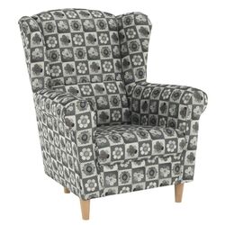 Fotoliu Mobhaus Charlot (Gray/Flowers)