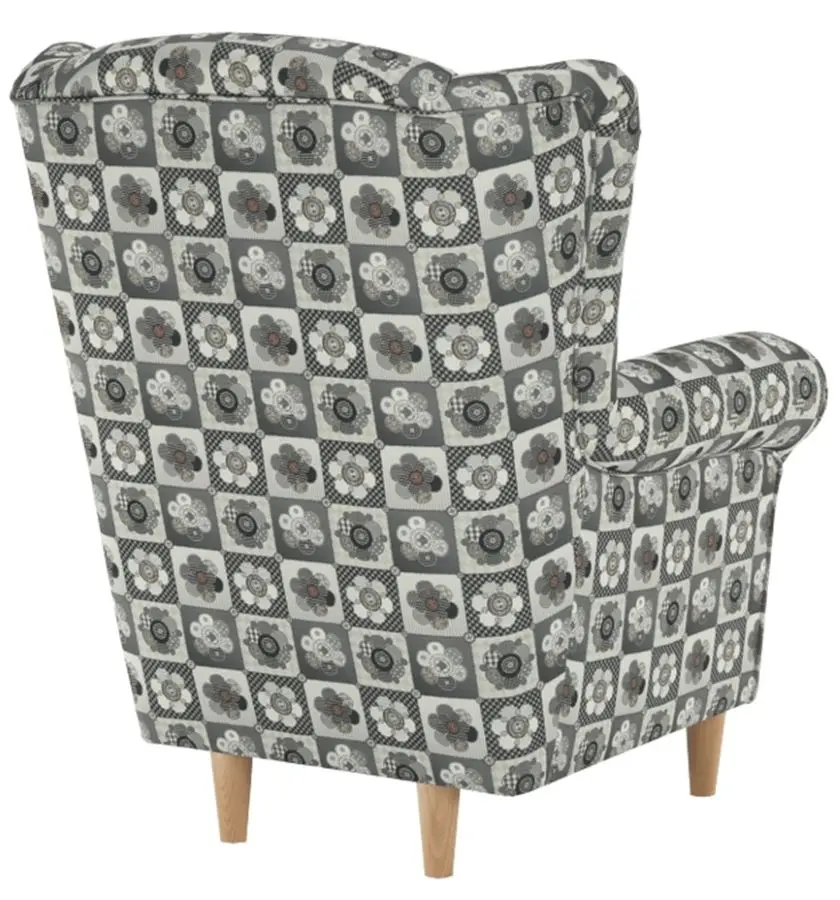 Fotoliu Mobhaus Charlot (Gray/Flowers)