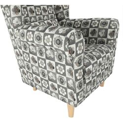 Fotoliu Mobhaus Charlot (Gray/Flowers) Thumb